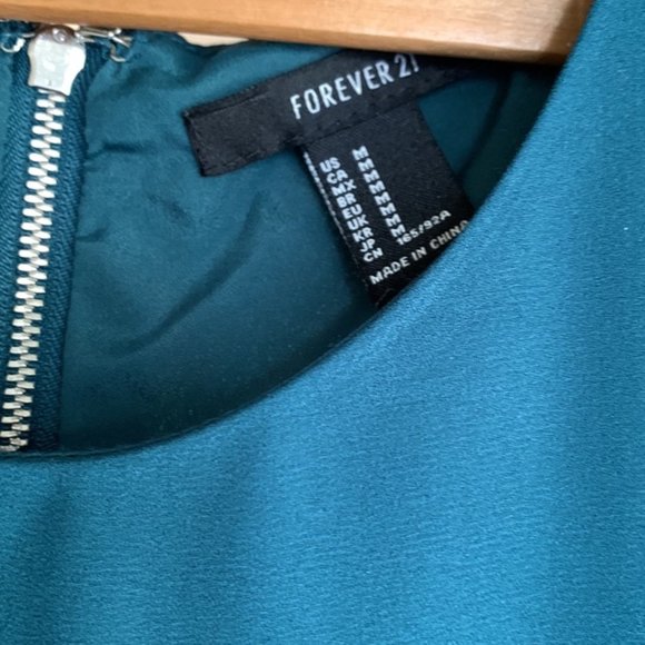 Forever 21 Women’s Dark Teal Sleeveless Sheath Mini Dress (Size M) - Picture 3 of 4